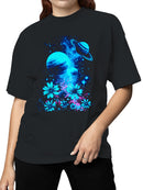 Cosmic Floral Journey Women's T-shirt