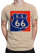 Iconic U.S. Route 66 Shield Sign Men's T-shirt
