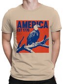 America Eagle Design EST 1776 Men's T-shirt