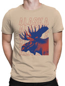 Alaska Moose Graphic Art Men's T-shirt