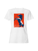 Gallant Stallion on Bold Red Women's T-shirt