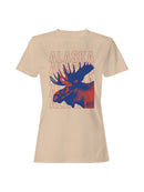 Alaska Moose Graphic Art Women's T-shirt