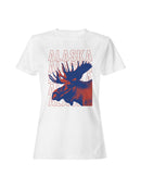 Alaska Moose Graphic Art Women's T-shirt
