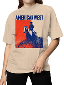 American West Cowboy Silhouette Women's T-shirt