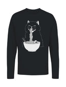 Ramen Cat: Whisker Noodle Delight Men's Long Sleeve