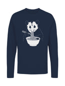 Ramen-Loving Opossum Art Men's Long Sleeve