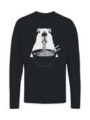 Capybara Enjoying Ramen Delight Men's Long Sleeve