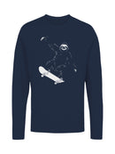 Sloth Skateboarding Adventure Men's Long Sleeve