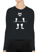Raccoon Powerlifting Strength Women's Long Sleeve