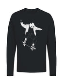 Panda Skateboarding Adventure Women's Long Sleeve