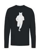 Bear Jogger Silhouette Design Women's Long Sleeve
