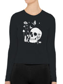 Skull and Nature Harmony Art Women's Long Sleeve