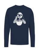 Sloth Enjoying Ramen Art Women's Long Sleeve