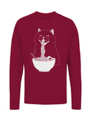 Ramen Cat: Whisker Noodle Delight Women's Long Sleeve