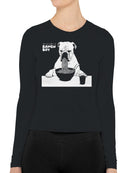 Ramen Boy Bulldog Art Women's Long Sleeve