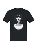 Dog Slurping Noodles Art Men's T-shirt