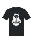Whimsical Cat Enjoying Ramen Men's T-shirt