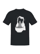 Pug Enjoying Noodles Design Men's T-shirt