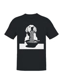 Dog Enjoying Noodles Delight Men's T-shirt