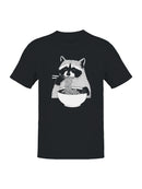 Raccoon Enjoying Noodles Delight Men's T-shirt