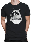 Raccoon Enjoying Noodles Delight Men's T-shirt