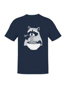 Raccoon Enjoying Noodles Delight Men's T-shirt