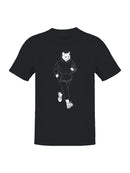 Jogging Cat in Hoodie Art Men's T-shirt
