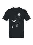 Running Dog in Hoodie Art Men's T-shirt