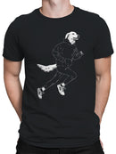 Running Dog in Hoodie Art Men's T-shirt