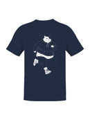 Running Cat in Hoodie Art Men's T-shirt
