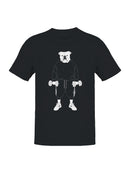 Bulldog Lifting Dumbbells Art Men's T-shirt