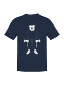 Bulldog Lifting Dumbbells Art Men's T-shirt