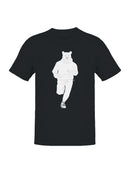Bear Jogger Silhouette Design Men's T-shirt