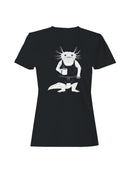 Coffee-Loving Axolotl Illustration Women's T-shirt