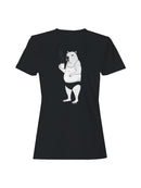 Sleepy Bear with Morning Coffee Women's T-shirt