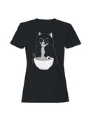 Ramen Cat: Whisker Noodle Delight Women's T-shirt