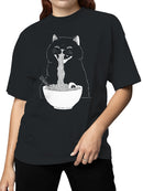 Ramen Cat: Whisker Noodle Delight Women's T-shirt