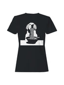 Dog Enjoying Noodles Delight Women's T-shirt