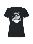Raccoon Enjoying Noodles Delight Women's T-shirt