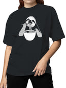 Sloth Enjoying Ramen Art Women's T-shirt