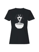 Dog Slurping Noodles Art Women's T-shirt