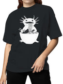 Axolotl Enjoying Ramen Delight Women's T-shirt