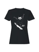 Skateboarding Raccoon Art Print Women's T-shirt