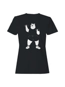 Buff Cat with Dumbbells Illustration Women's T-shirt