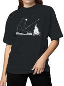Campfire Bear Roasting Marshmallow Women's T-shirt