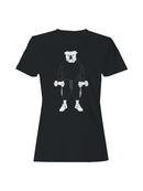 Bulldog Lifting Dumbbells Art Women's T-shirt