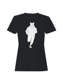 Bear Jogger Silhouette Design Women's T-shirt