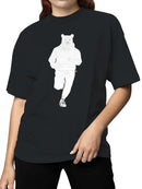 Bear Jogger Silhouette Design Women's T-shirt