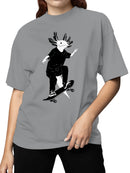 Axolotl Skateboarding Adventure Women's T-shirt