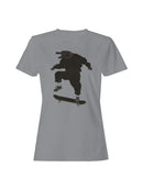 Skateboarding Alligator Art Women's T-shirt